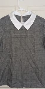 Black and White Houndstooth Pattern Short sleeve shirt